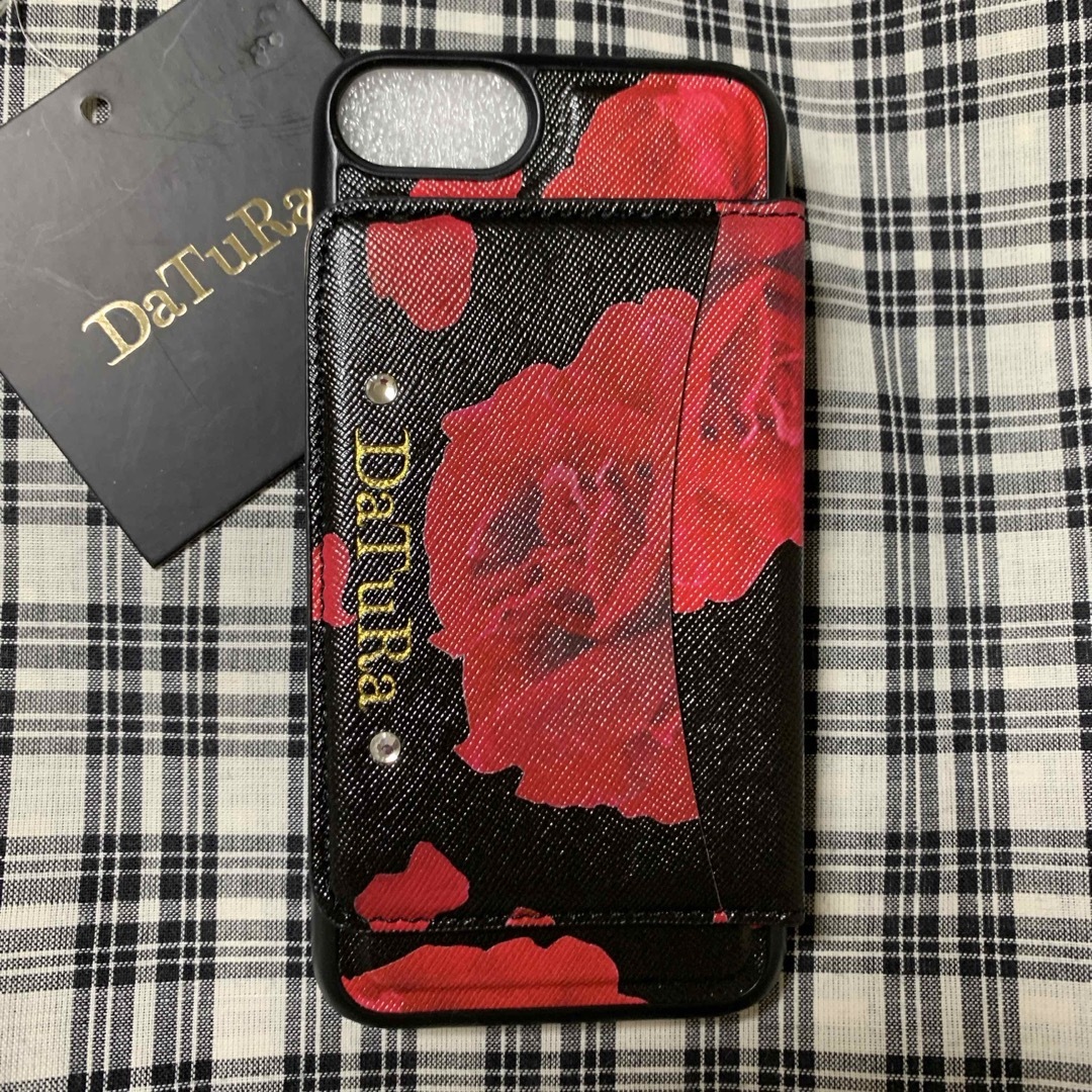 DaTuRa(ダチュラ)のDaTuRa ダチュラ iPhone7 /8 /SE スマホケース 薔薇柄黒 スマホ/家電/カメラのスマホアクセサリー(iPhoneケース)の商品写真