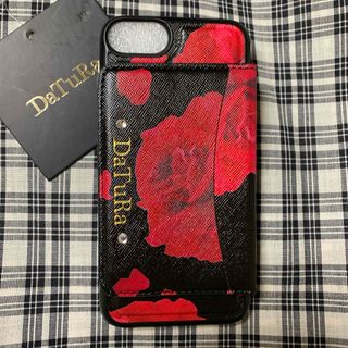 DaTuRa ダチュラ iPhone7 /8 /SE スマホケース 薔薇柄黒