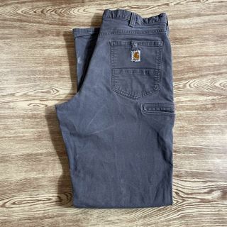 カーハート(carhartt)のカーハート　コットンワークパンツ　ダメージ古着　サイズＸＬ　ウエスト92　古着(ワークパンツ/カーゴパンツ)