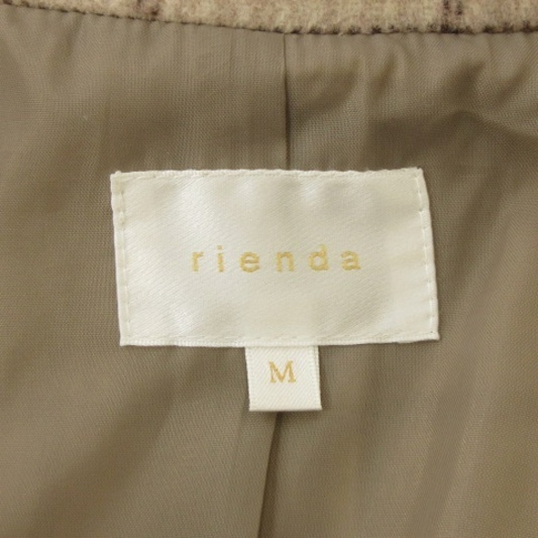 rienda(リエンダ)のリエンダ ルーズ チェスター コート チェック マルチ ピンクベージュ系 M レディースのジャケット/アウター(その他)の商品写真