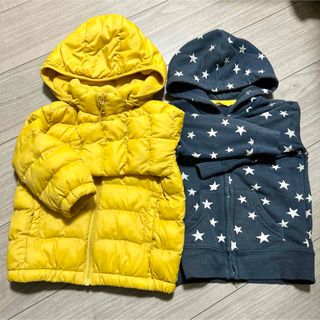 ユニクロ(UNIQLO)のUNIQLO ベビー 80cm ダウン 90cmパーカー(ジャケット/コート)