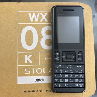 キョウセラ(京セラ)のWX08K ブラック     WILLCOMOCERA ymobile 本体 白(その他)