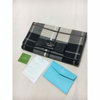 kate spade new york - 美品 ケイトスペード クラッチバッグ チェック リボン