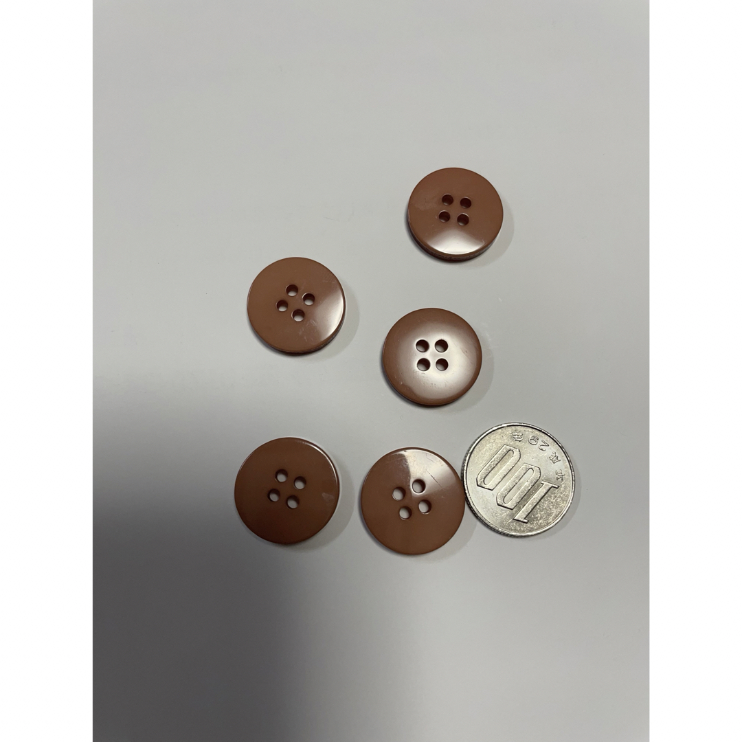 moussy ボタン 中古  ブラウン ハンドメイドの素材/材料(各種パーツ)の商品写真