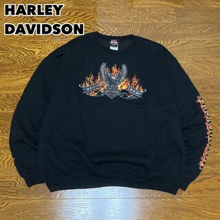 ハーレーダビッドソン(Harley Davidson)のHARLEY DAVIDSON スウェット トレーナー ファイヤー ブラック(スウェット)