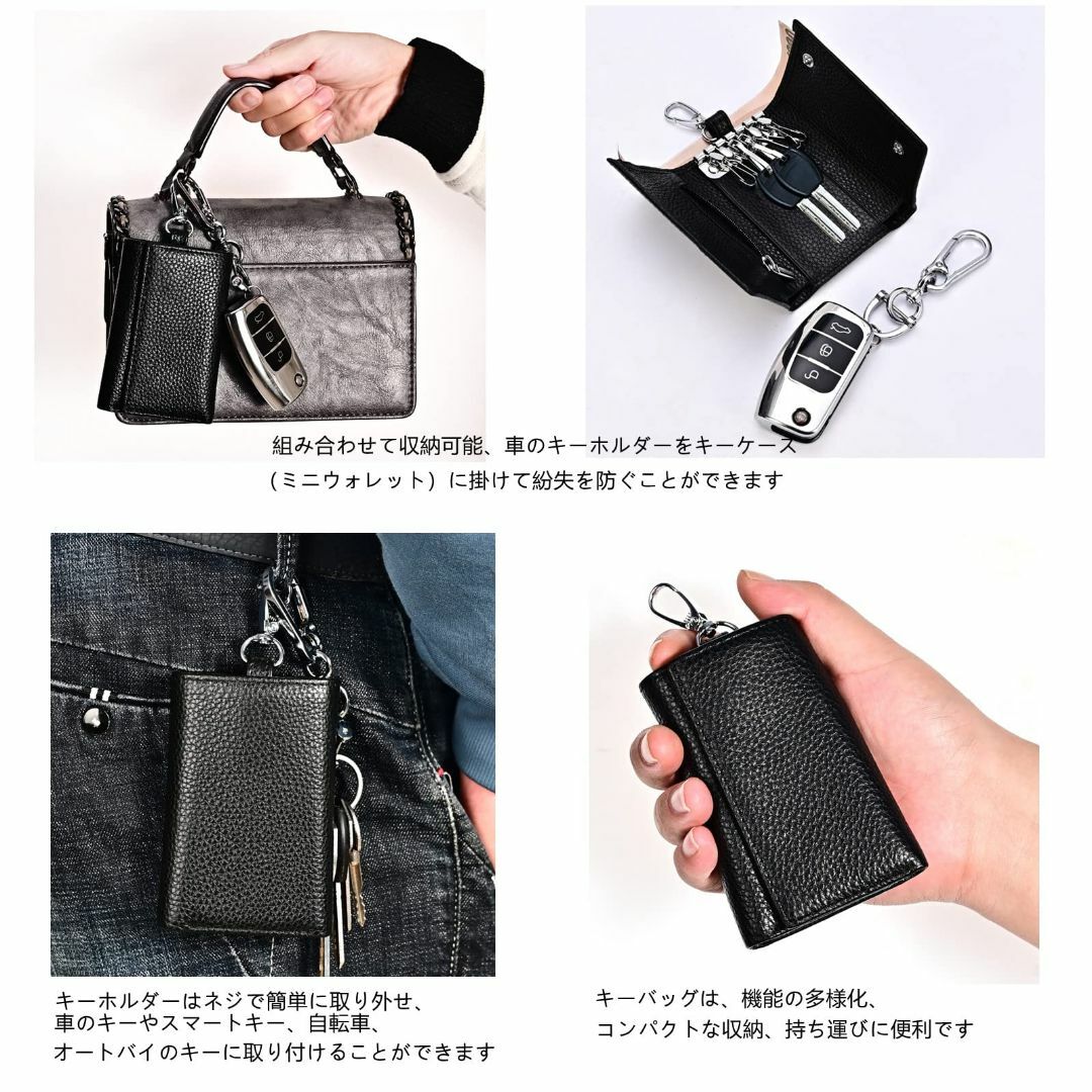 キーケース メンズ スマートキー対応 カードキーバッグランキング 6カラビナキー メンズのバッグ(その他)の商品写真