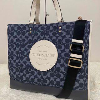 コーチ(COACH)の【極美品】コーチ　C2827 デニム　デンプシートート ショルダーバック(ショルダーバッグ)