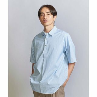 ビューティアンドユースユナイテッドアローズ(BEAUTY&YOUTH UNITED ARROWS)の【LT.BLUE】ブルーストライプ ワイド ヘム フォルム プルオーバー シャツ(その他)