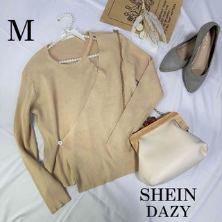 シーイン(SHEIN)のSHEIN DAZY カットアウト リブニット ラップ ニット 224a98(ニット/セーター)