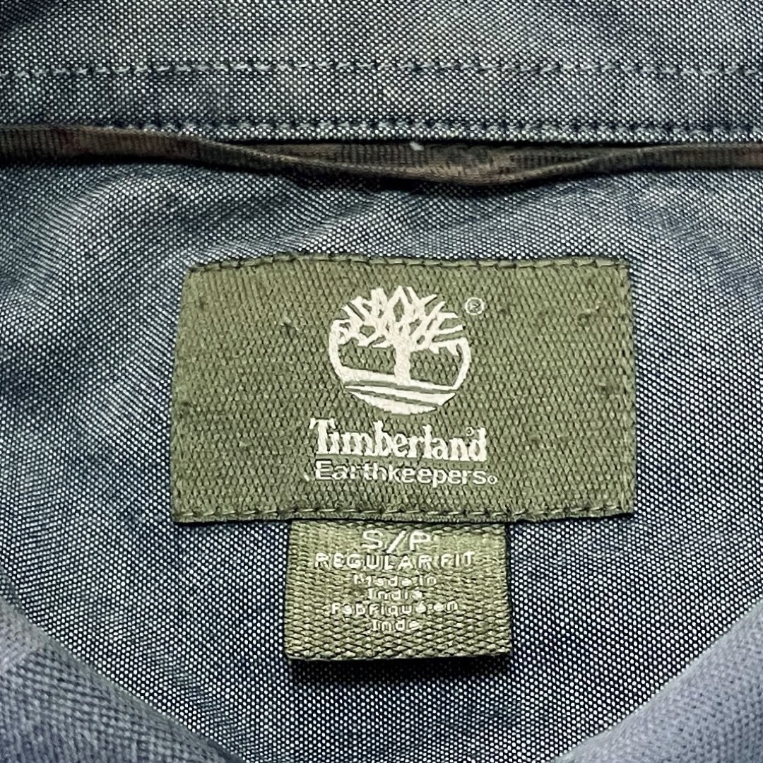 Timberland(ティンバーランド)の【美品】ティンバーランド　チェック柄ボタンダウン長袖シャツ　刺繍ツリーロゴ メンズのトップス(シャツ)の商品写真