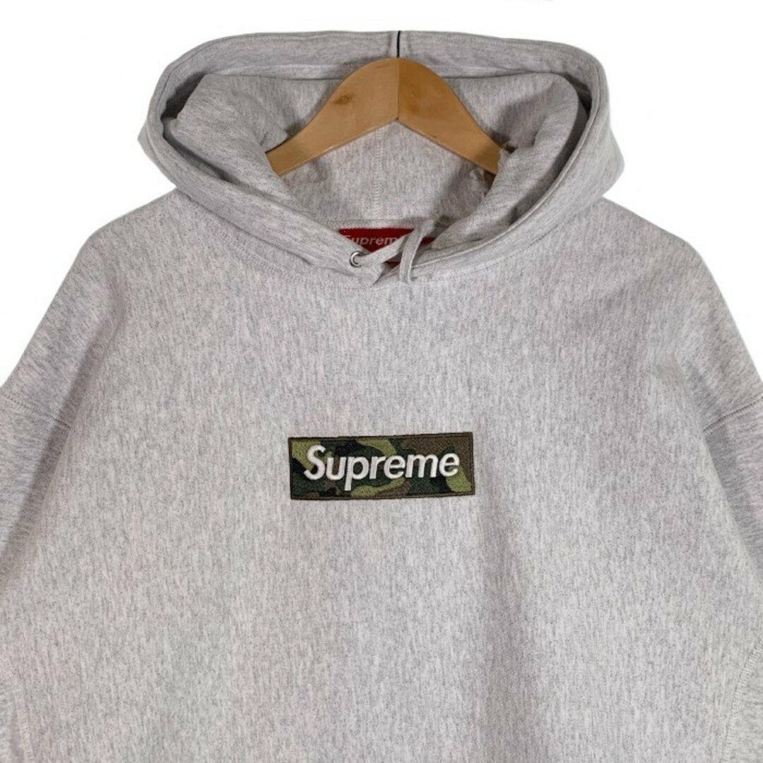 Supreme(シュプリーム)のSupreme シュプリーム 23AW Box Logo Hooded Sweatshirt ボックスロゴ プルオーバースウェットパーカー 迷彩 アッシュグレー Size L メンズのトップス(パーカー)の商品写真