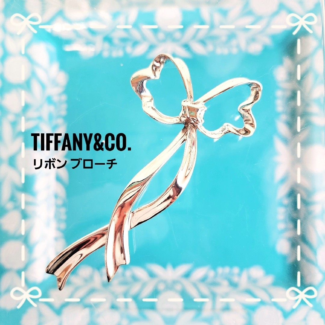 Tiffany & Co.(ティファニー)のTiffany&Co. リボン ブローチラージ シルバー 925 ヴィンテージ レディースのアクセサリー(ブローチ/コサージュ)の商品写真