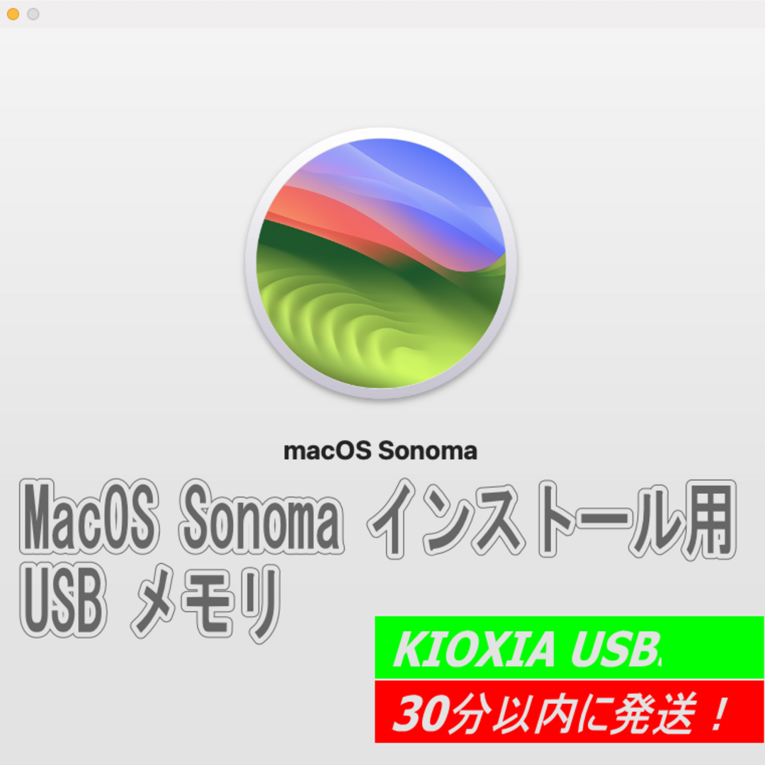 macOS Sonoma 14.0 インストールUSB 32GB メモリー スマホ/家電/カメラのPC/タブレット(PCパーツ)の商品写真