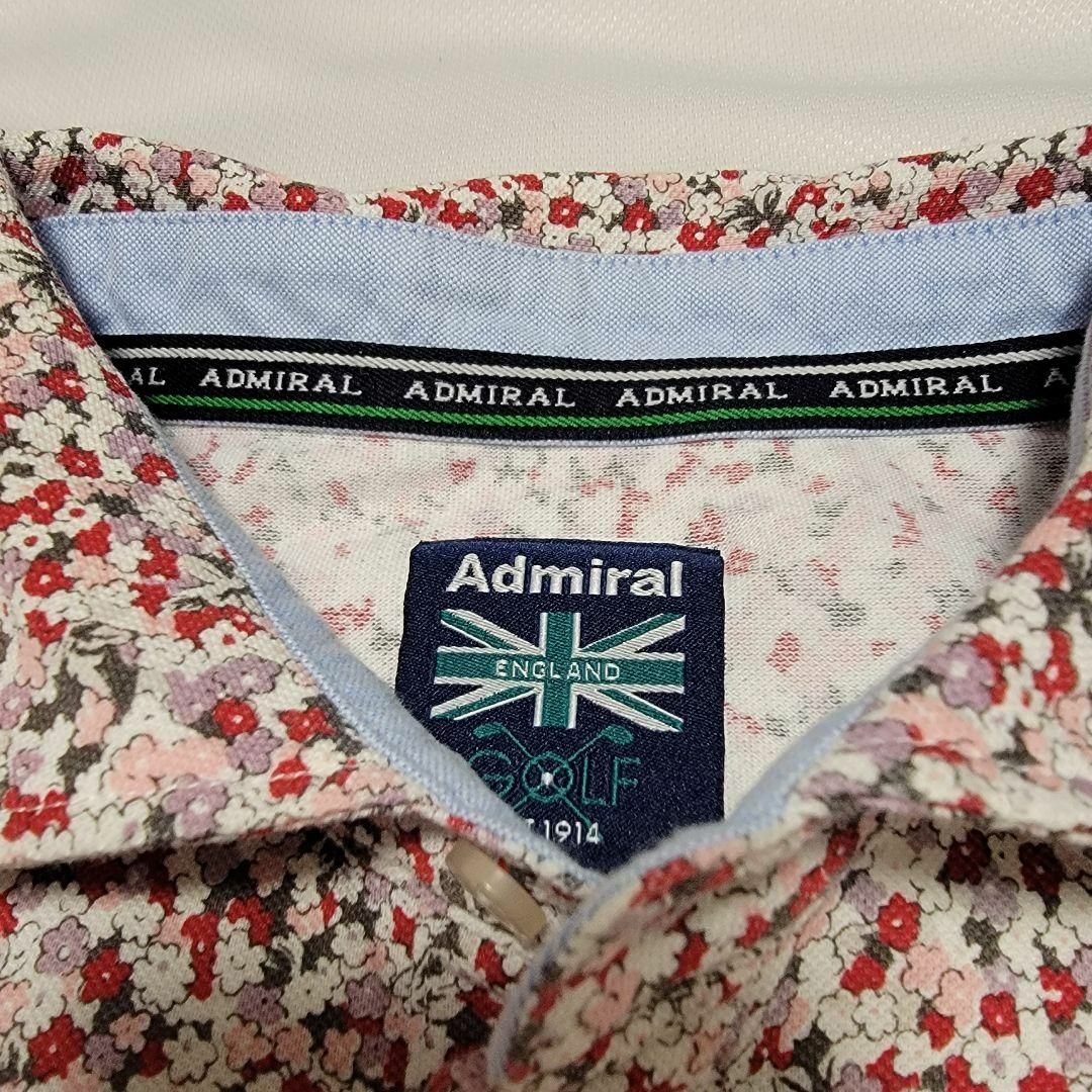 Admiral(アドミラル)の【アドミラル】花柄ポロシャツ Mサイズ レディースのトップス(ポロシャツ)の商品写真