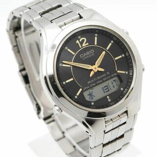 カシオ(CASIO)の《人気》CASIO LINEAGE 腕時計 ブラック 電波ソーラー アナデジ x(腕時計(アナログ))