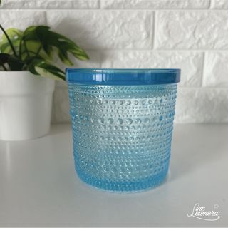 イッタラ(iittala)のiittalaイッタラ　カステヘルミ　蓋つきジャー　ラージ　ブルー(食器)