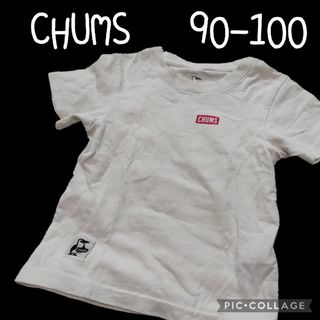 チャムス(CHUMS)の【CHUMS】チャムス　Tシャツ　キッズ　S　90　100　ペンギン　半袖　白(Tシャツ/カットソー)