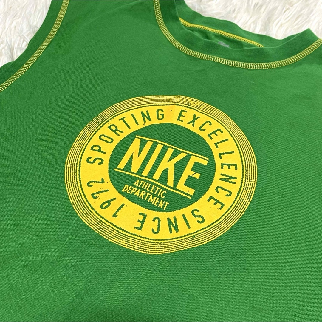 NIKE(ナイキ)の【極美品】NIKE ナイキ　タンクトップ　スポーツウェア　キッズ　160㎝　緑 キッズ/ベビー/マタニティのキッズ服男の子用(90cm~)(Tシャツ/カットソー)の商品写真