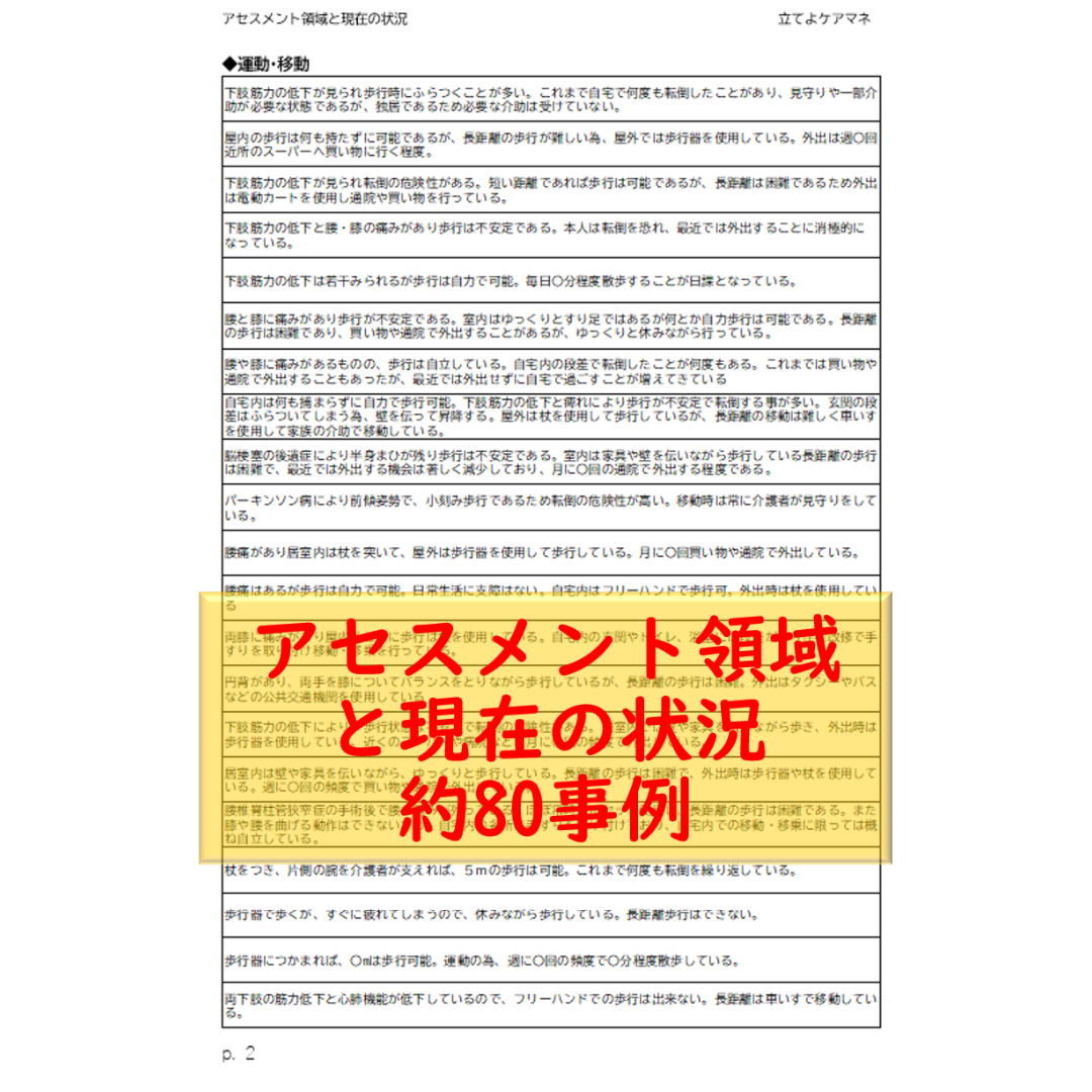 （予防版）ケアプラン文例・記入例　 エンタメ/ホビーの本(語学/参考書)の商品写真