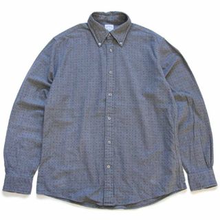 ブルックスブラザース(Brooks Brothers)の00s Brooks Brothersブルックスブラザーズ REGENT ドット柄 ボタンダウン コットン ライトネルシャツ グレー M★オールド リージェント(シャツ)