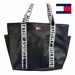 トミーヒルフィガー(TOMMY HILFIGER)の【新品】トミーヒルフィガー　トートバッグ　バッグ　黒　通勤通学　レディース(トートバッグ)