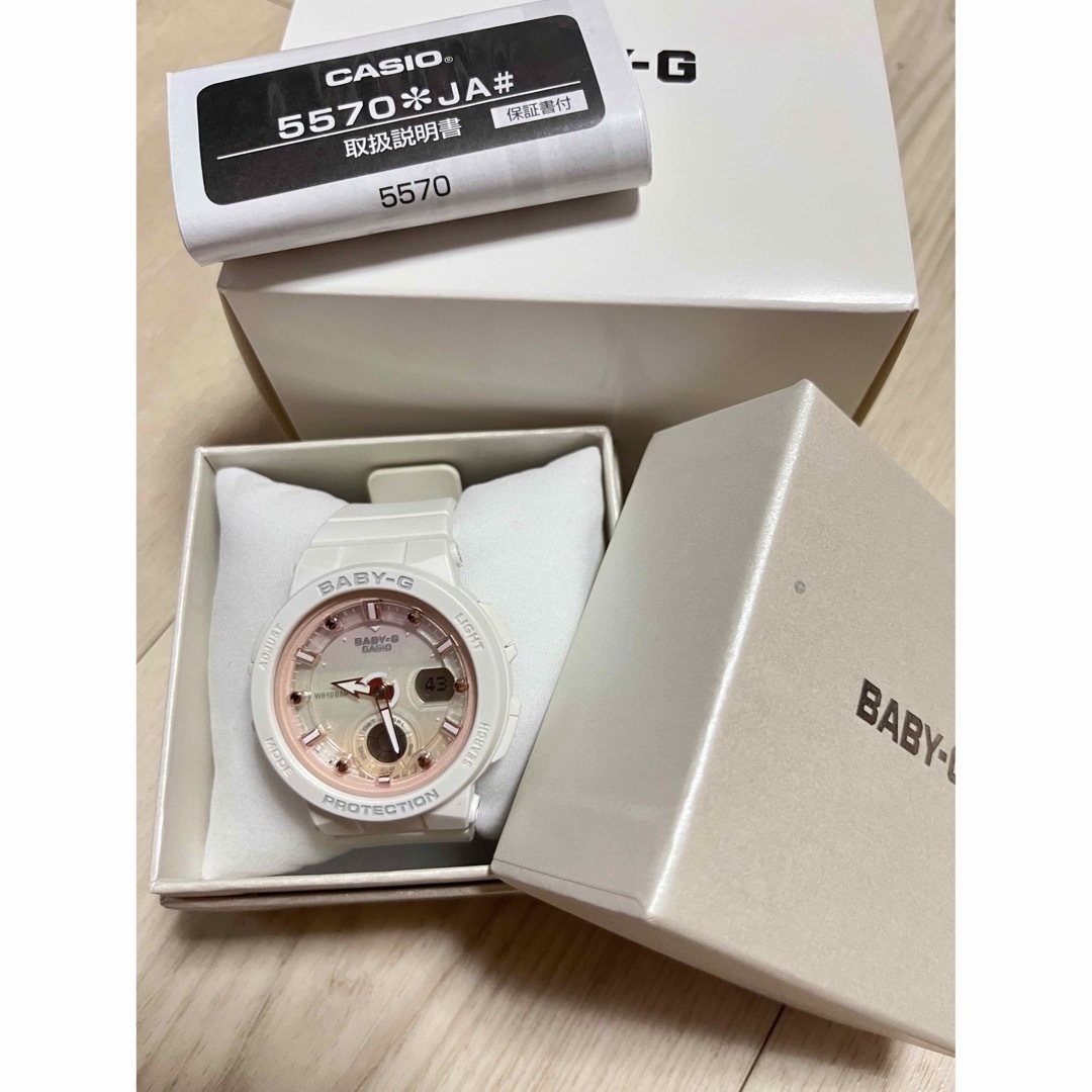 Baby-G(ベビージー)のBABY-G❤︎腕時計❤︎美品❤︎ホワイト レディースのファッション小物(腕時計)の商品写真