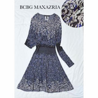 ビーシービージーマックスアズリア(BCBGMAXAZRIA)の大人可愛い♡【BCBG MAXAZRIA】 シルクレーヨン ニット ワンピース(ひざ丈ワンピース)