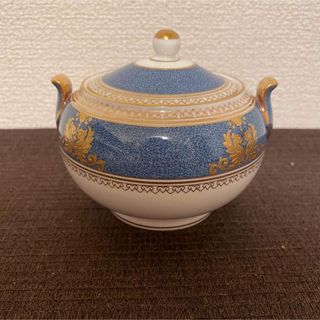 ウェッジウッド(WEDGWOOD)のウェッジウッド　コロンビア　パウダーブルー　シュガーポット　Lサイズ(食器)