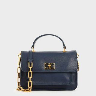 ミスティウーマン(mysty woman)の美品　CHARLES & KEITH レジンエフェクト バックルハンドバッグ(ハンドバッグ)