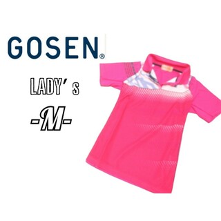 ゴーセン(GOSEN)の美品レディースM◇GOSEN◇ポロシャツ pink(ウェア)
