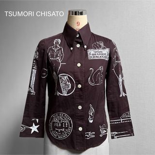 ツモリチサト(TSUMORI CHISATO)のツモリチサト 90S イッセイミヤケ社タグプリントシャツ ブラウス　 (シャツ/ブラウス(長袖/七分))