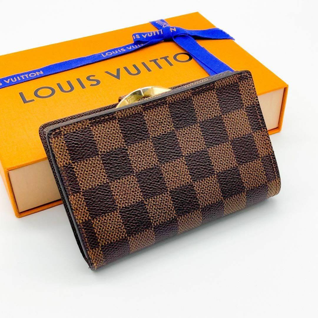 LOUIS VUITTON(ルイヴィトン)のSS美品！ 新型 ルイヴィトン ダミエ ヴィエノワ 折り財布 がま口 人気 レディースのファッション小物(財布)の商品写真