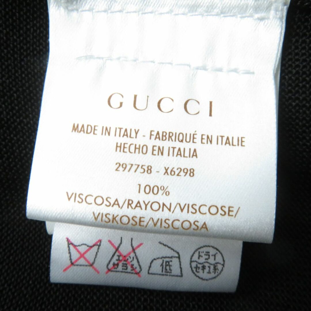 Gucci(グッチ)の未使用品☆正規品 GUCCI グッチ 297758 バックリボンデザイン ボートネック 半袖 トップス ブラック XS レディース イタリア製 タグ付き レディースのトップス(カットソー(半袖/袖なし))の商品写真