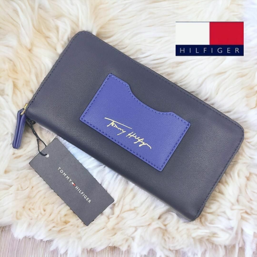 TOMMY HILFIGER - トミーヒルフィガー ラウンドジップ長財布 メンズ長