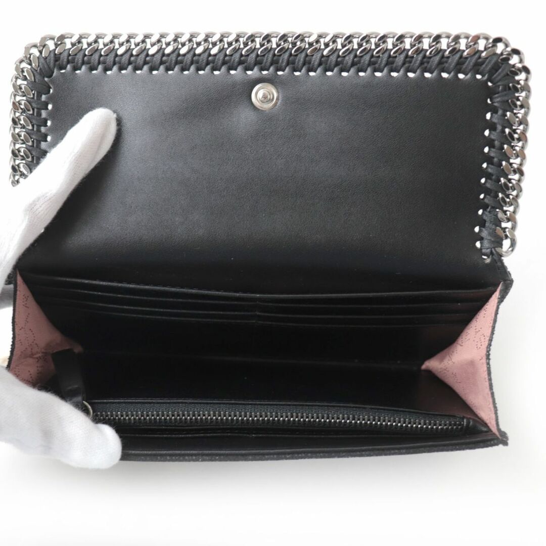 Stella McCartney(ステラマッカートニー)の未使用品☆定価52000円 Stella McCartney ステラマッカートニー 430999 FALABELLA フラップコンチネンタル ウォレット/長財布 黒×SV 箱付 レディースのファッション小物(財布)の商品写真