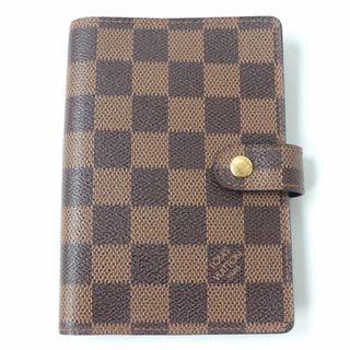 LOUIS VUITTON - 良品☆LOUIS VUITTON ルイヴィトン R20700 アジェンダPM ダミエ・エベヌ 手帳カバー ノートカバー ブラウン 茶 スペイン製 箱付