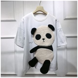 バンダ 半袖 Tシャツ ビッグシルエット ホワイト XL(Tシャツ(半袖/袖なし))