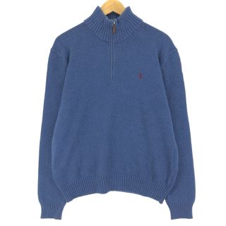 ラルフローレン(Ralph Lauren)の古着 ラルフローレン Ralph Lauren POLO by Ralph Lauren コットンニットハーフジップセーター メンズM /eaa421903(ニット/セーター)