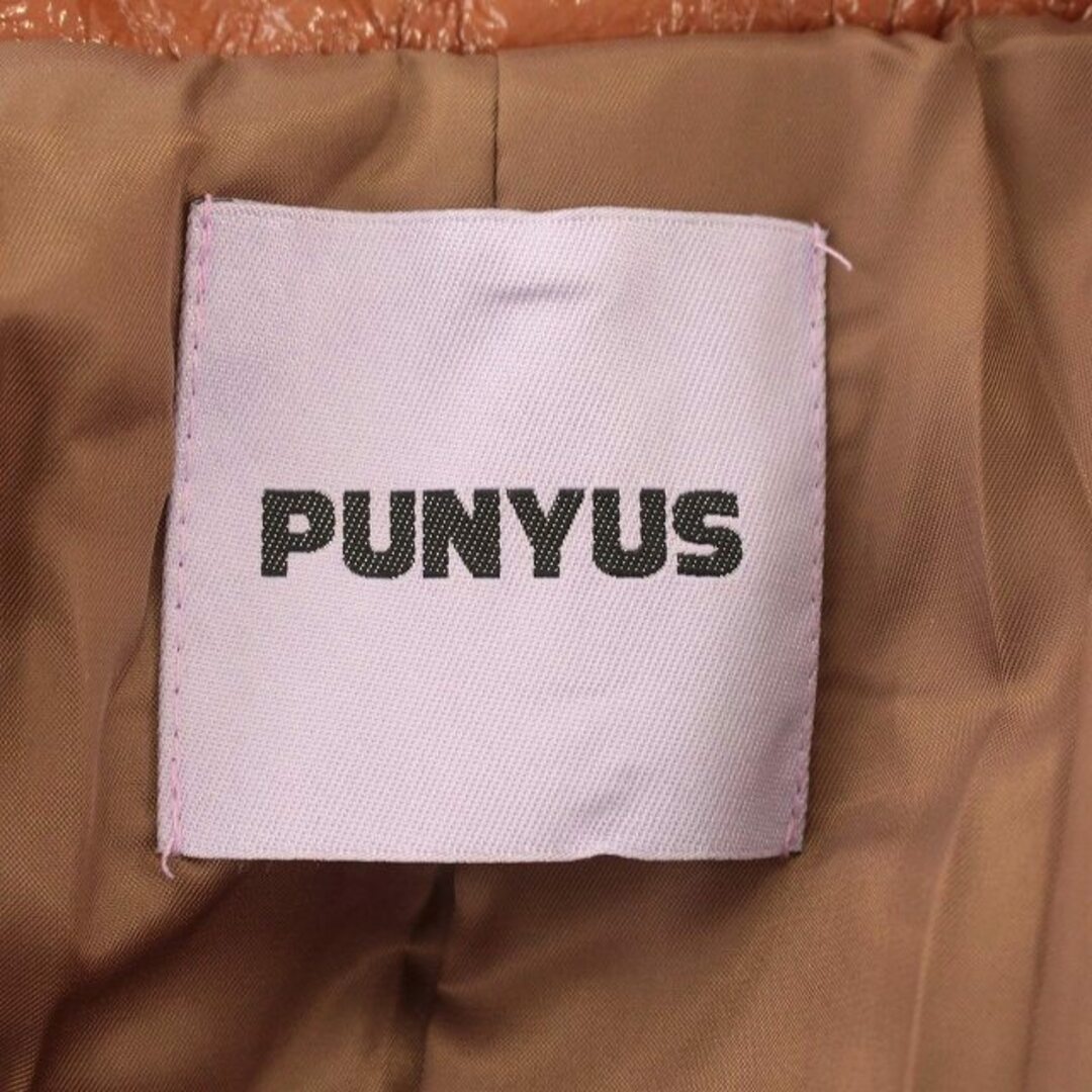 PUNYUS(プニュズ)のプニュズ PUNYUS フェイクレザー ジャケット エコレザー 中綿 4 茶 レディースのジャケット/アウター(ブルゾン)の商品写真