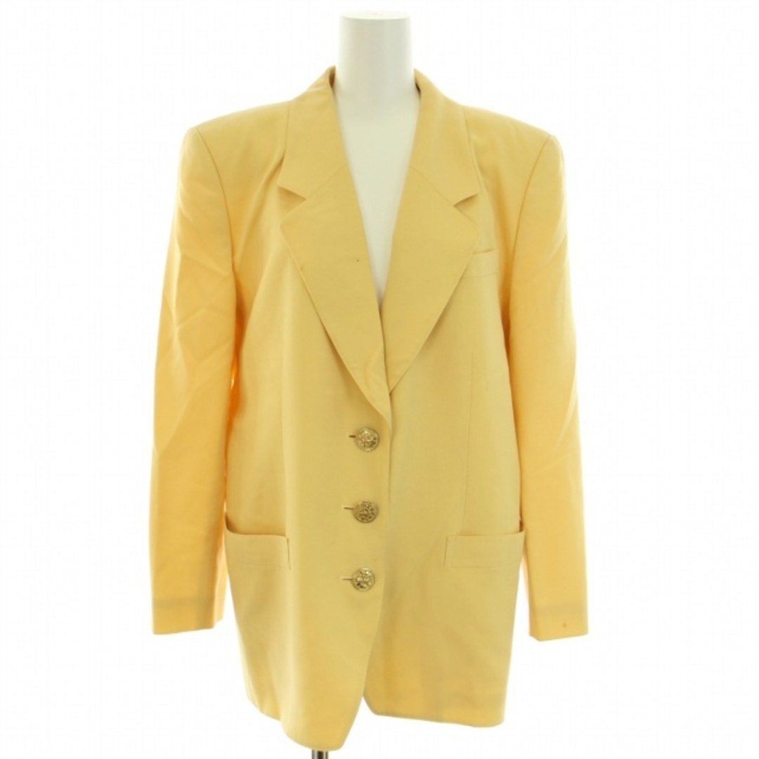 leilian(レリアン)のレリアン シングルスーツ セットアップ テーラードジャケット 11 L 黄色 レディースのフォーマル/ドレス(スーツ)の商品写真