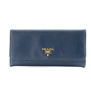 プラダ(PRADA)のプラダ PRADA 長財布 小銭入れ レザー 青 ブルー 1M1132(財布)