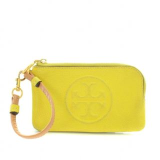 トリーバーチ(Tory Burch)のTORY BURCH PERRY BOMBE カードケース 小銭入れ レザー 黄(名刺入れ/定期入れ)