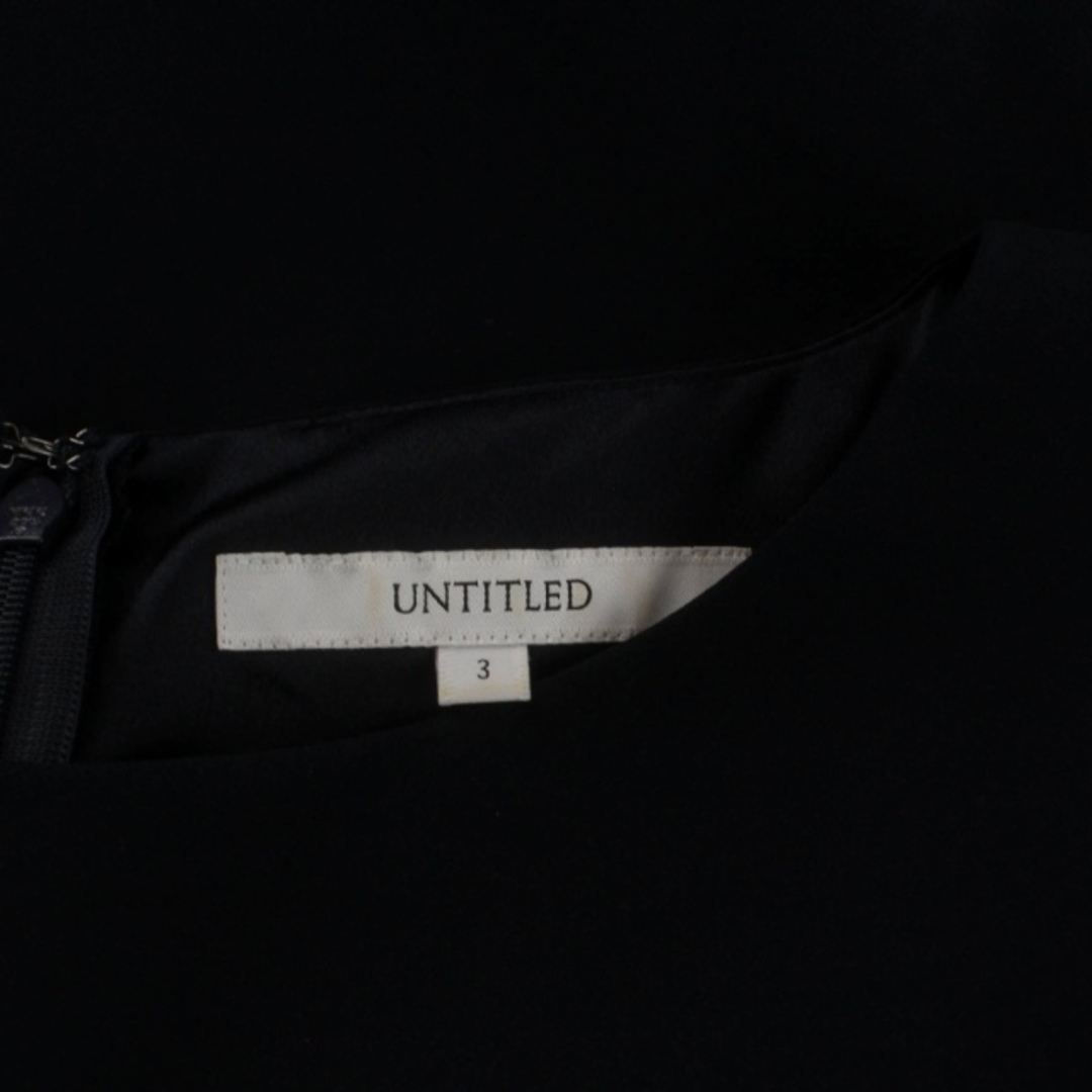 UNTITLED(アンタイトル)のアンタイトル ワンピース ドレス ひざ丈 タイト フレンチスリーブ リボン レディースのワンピース(ひざ丈ワンピース)の商品写真