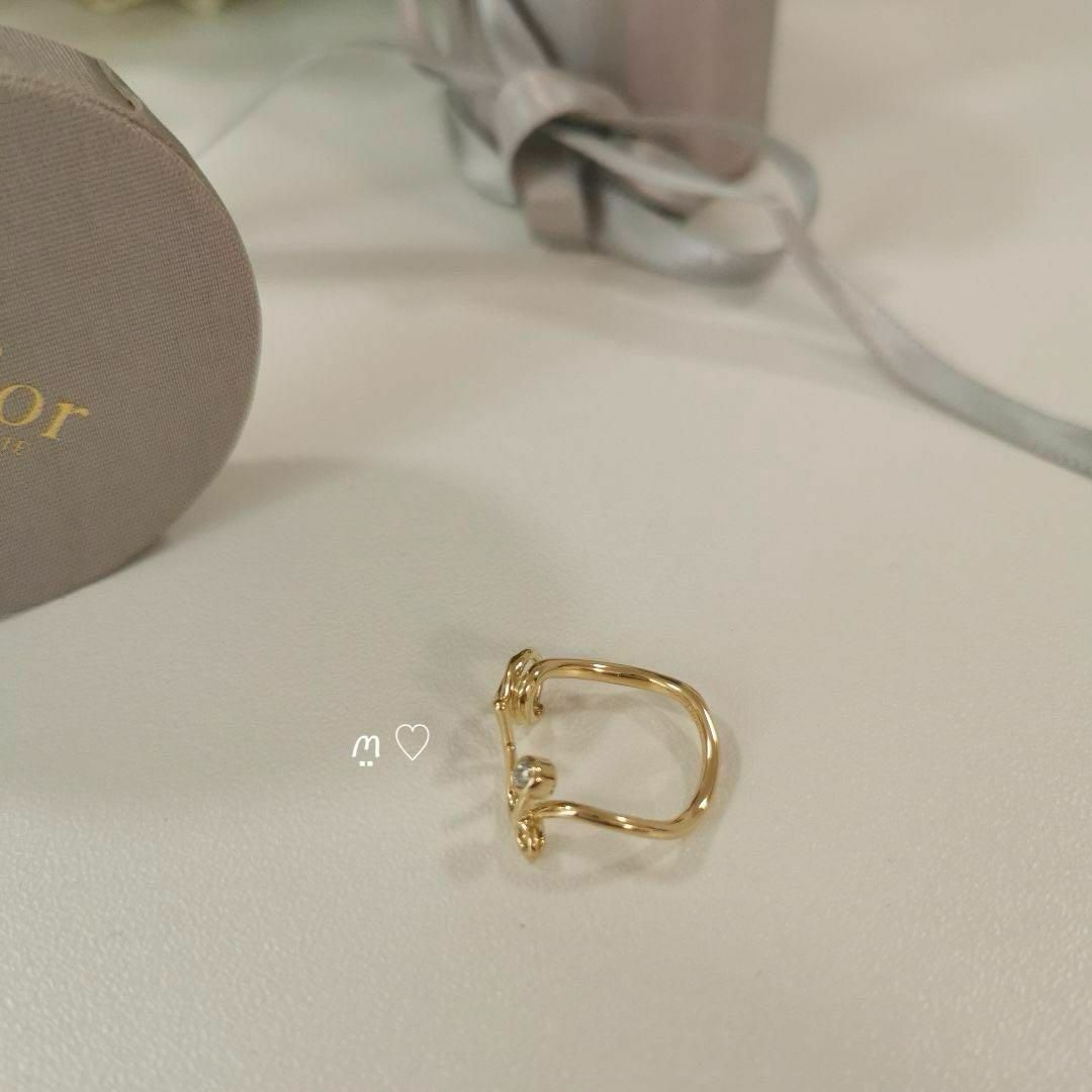 Dior(ディオール)のDior　ディオール　アムール　ouiリング　45　ダイヤモンド　Ꮶ18ゴールド レディースのアクセサリー(リング(指輪))の商品写真