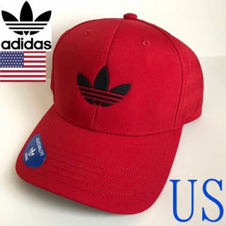 アディダス(adidas)のレア【新品】USA アディダス キャップ メッシュ 赤 ゴルフ(キャップ)