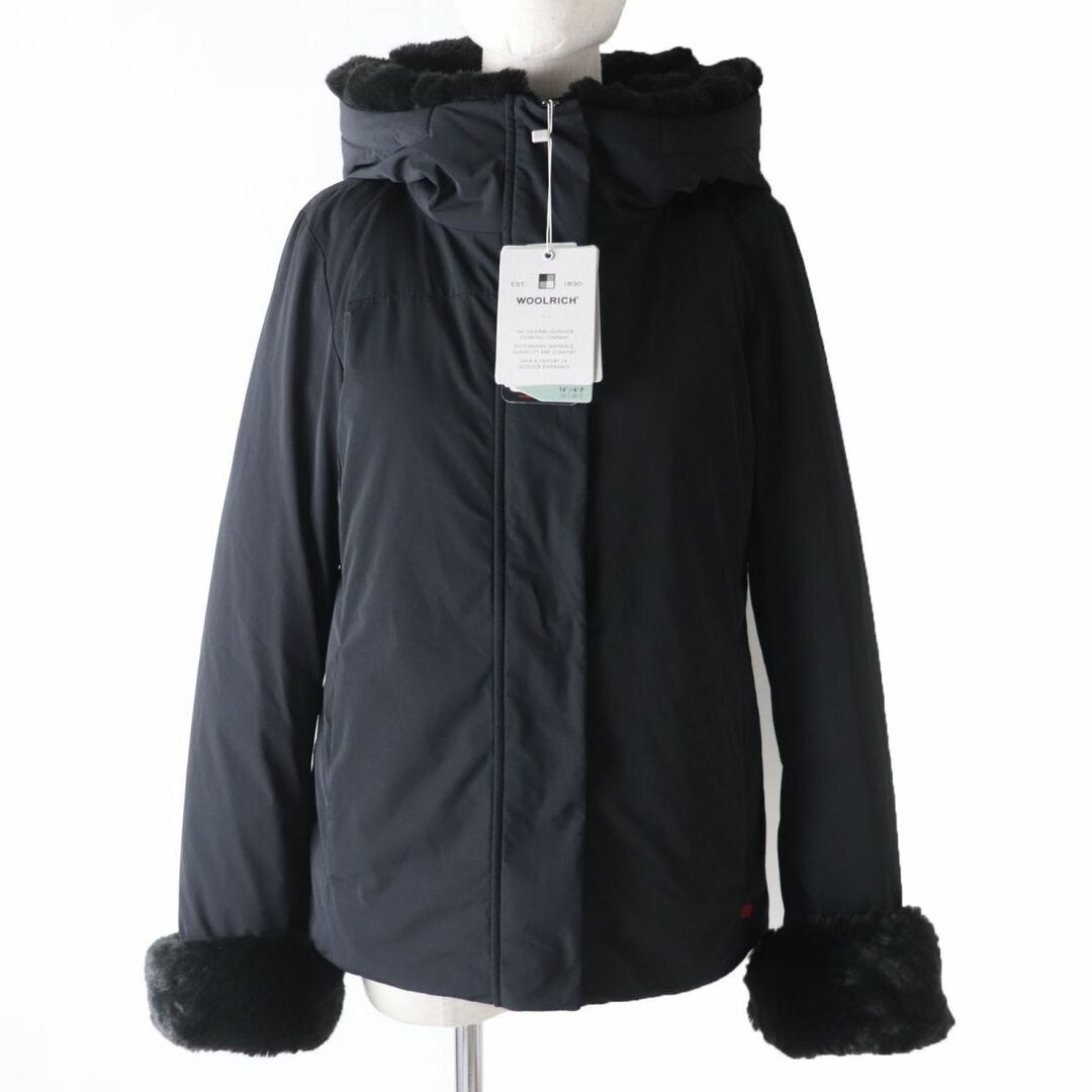 WOOLRICH(ウールリッチ)の未使用品☆WOOLRICH ウールリッチ LUXURY BOULDER JKT フェイクファー付き フーデッドジャケット ブラック XS レディース タグ付き レディースのジャケット/アウター(その他)の商品写真