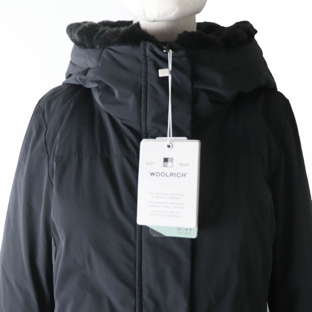 WOOLRICH(ウールリッチ)の未使用品☆WOOLRICH ウールリッチ LUXURY BOULDER JKT フェイクファー付き フーデッドジャケット ブラック XS レディース タグ付き レディースのジャケット/アウター(その他)の商品写真