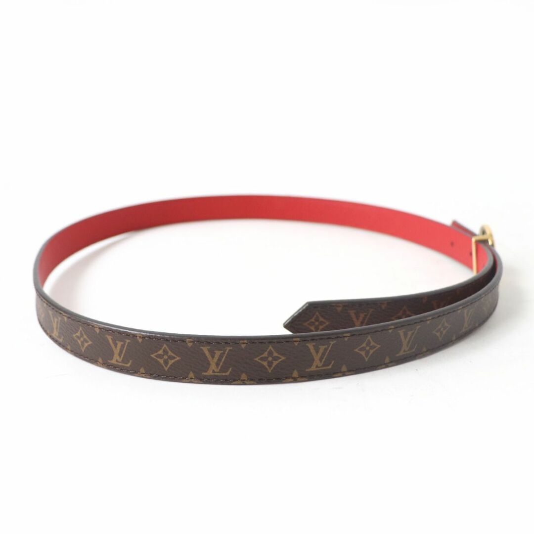 LOUIS VUITTON(ルイヴィトン)の未使用品☆LV ルイヴィトン M0199V LVサークル金具付 サンチュール モノグラム ベルト ブラウン×ゴールド 85/34 スペイン製 箱・保存袋付 レディースのファッション小物(ベルト)の商品写真