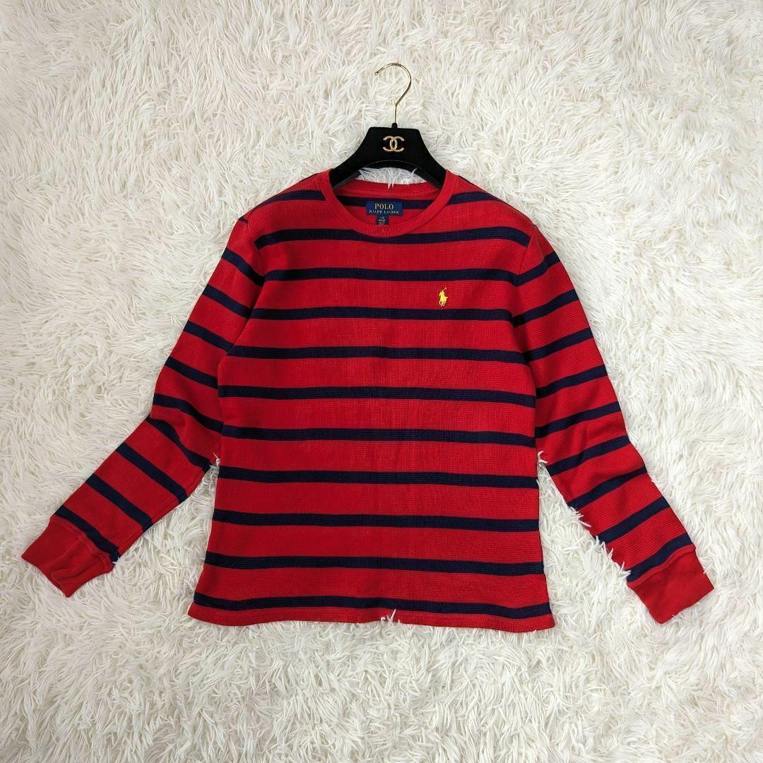 POLO RALPH LAUREN(ポロラルフローレン)のPOLO RALPH LAUREN ラルフローレン ボーダー サーマル Lサイズ レディースのトップス(Tシャツ(長袖/七分))の商品写真