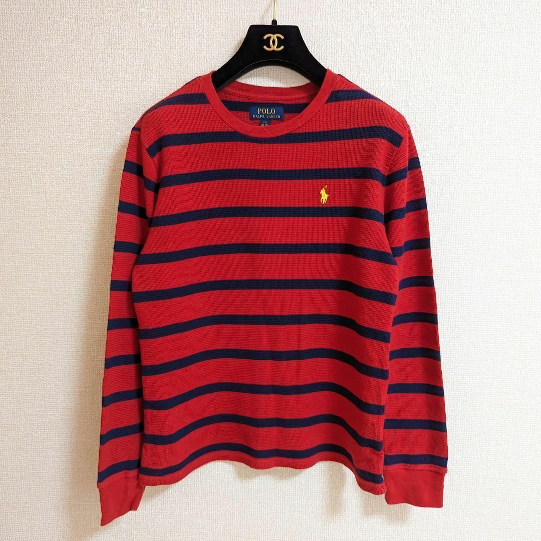 POLO RALPH LAUREN(ポロラルフローレン)のPOLO RALPH LAUREN ラルフローレン ボーダー サーマル Lサイズ レディースのトップス(Tシャツ(長袖/七分))の商品写真